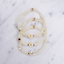 Load image into Gallery viewer, Sugar Cookie Mother of Pearl Initial Personalised Bracelet
