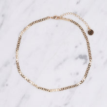 Load image into Gallery viewer, 24k gold plated simple greek style chain necklace lobster clasp collar
