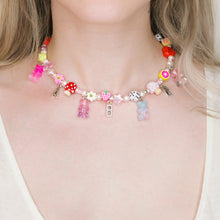 Load image into Gallery viewer, Tutti Frutti 'Flower Bomb' Silver Plated Freshwater Pearl & Murano Glass Customisable Charm Necklace