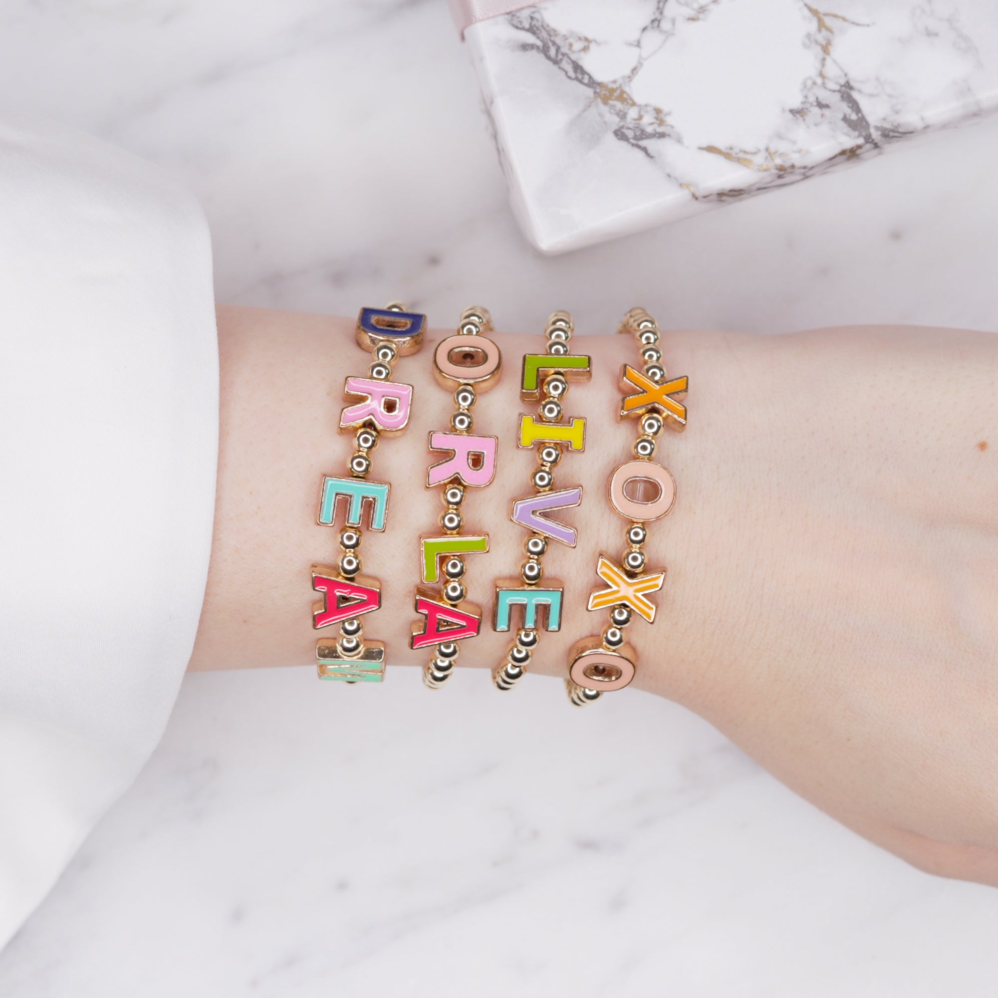 Personalised letter bracelet cheap