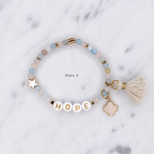 Load image into Gallery viewer, 24K Gold Plated Natural Stone Personalised Charm Bracelets
