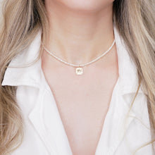 Load image into Gallery viewer, Tiny Freshwater Pearls And 18K Gold Plated Angel Pendant Necklace
